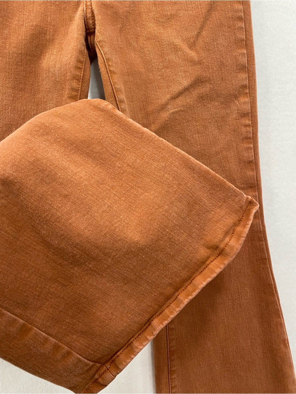 Free People We The Free Jayde High Rise Flare Jeans 29 Rust Orange Boho Hippie - Picture 8 of 12